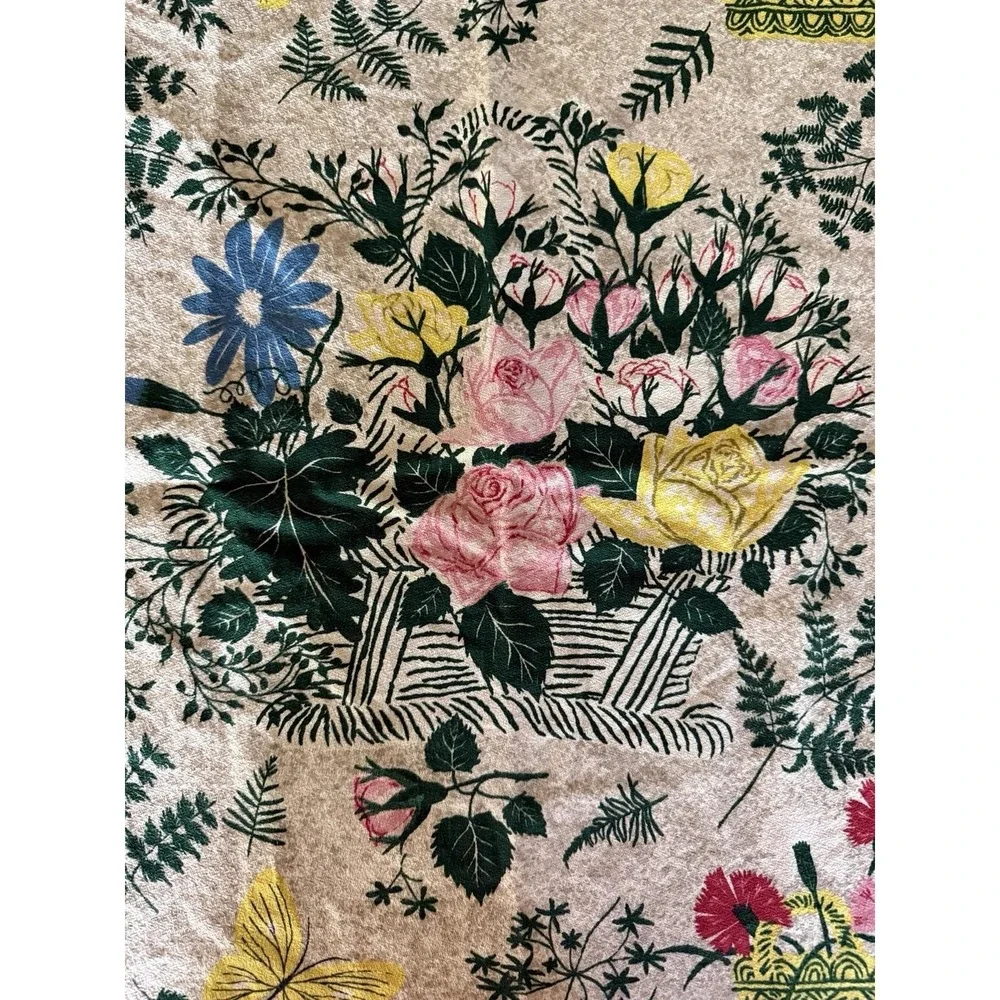 VTG 1952 Riverdale Barkcloth Fabric Panel 23